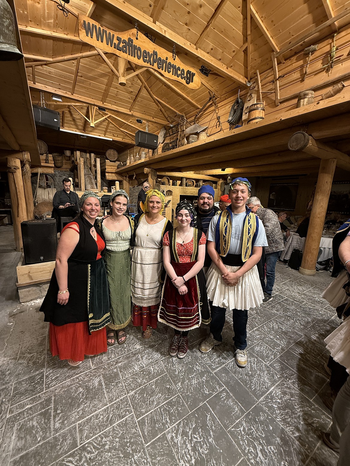 Students dressed in Greek folk attire during a special trip to learn more about Greek culture and history through the Coeur d'Alene School District.
Left to right Chantel Petschel, Roux Doalson, Mika Doalson, Maggie Pace, Samuel Lilley and Nathaniel Labrador.