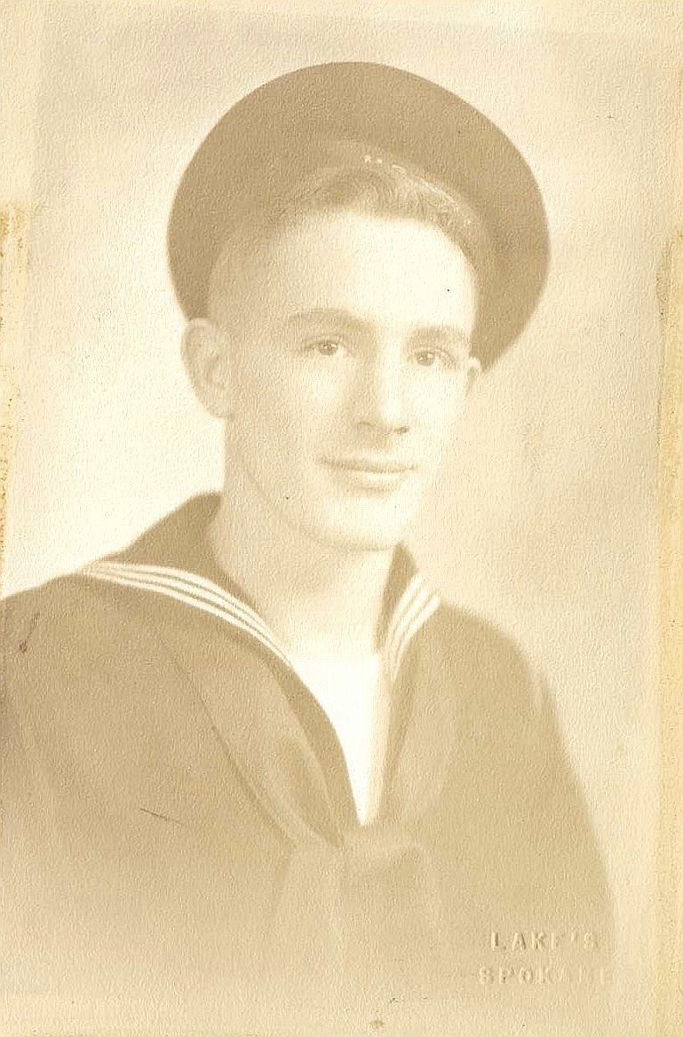 Donald "Bud" Robinson in his U.S. Navy uniform.