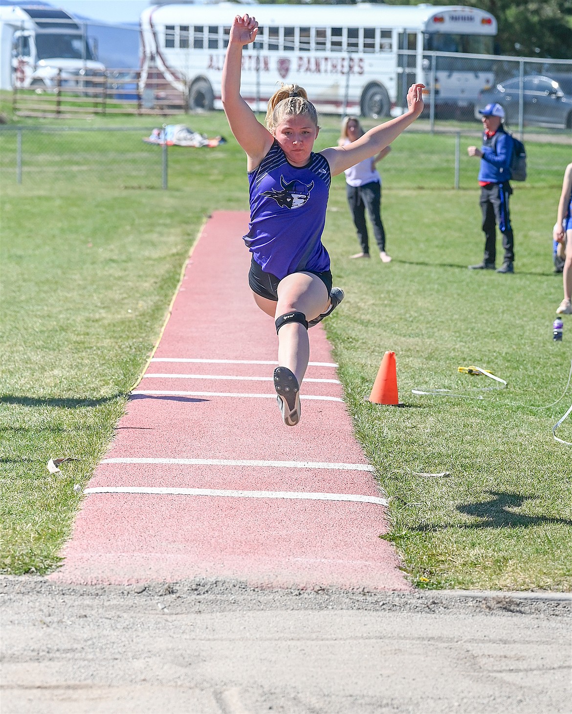 Charlo’s Jaylynn Buxbaum placed fourth in the triple jump during last week's SSHS meet. (Christa Umphrey photo)