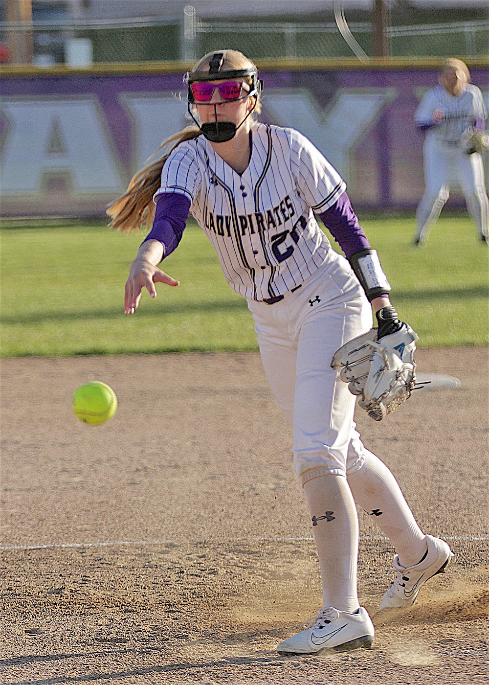 Polson pitcher Madison Turner gets the win against Browning in game two of last week's doubleheader. (Bob Gunderson photo)