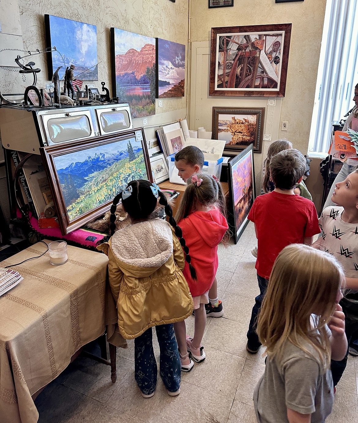 Besides seeing their own artistic success, students were able to check out art in a variety of styles and media at the school art walk April 15.