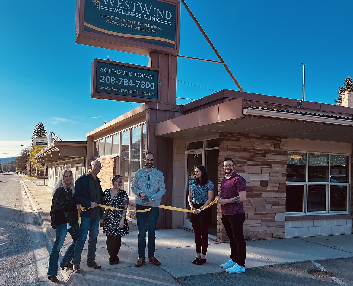 The staff at WestWind Wellness Clinic's Silver Valley office hosted a ribbon cutting last week. Pictured from the left are Julie Westby, Rick Westby, Kadance Haxton, Joshua Westby, Heather Branstetter and Matthew Stebbins.