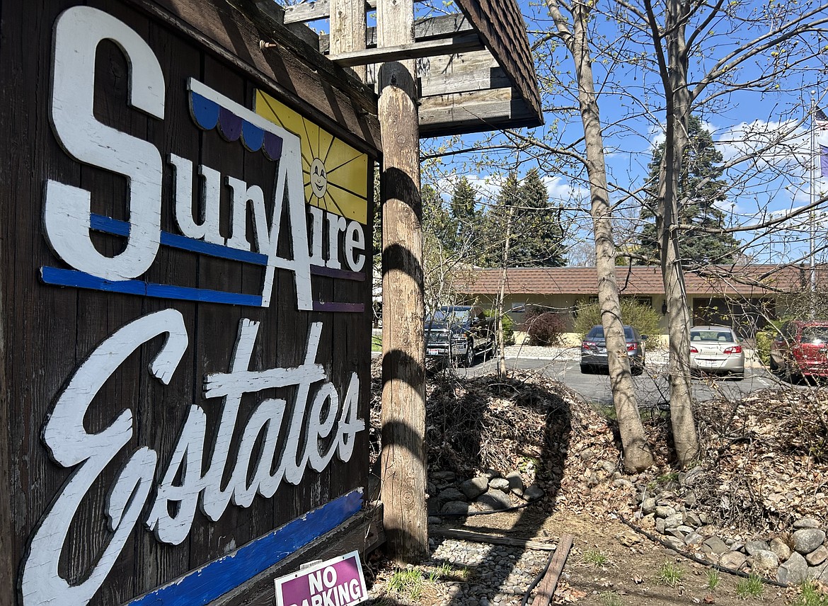 The sign on for Sun Aire Estates on Wyoming Avenue in Hayden.