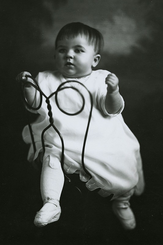 This baby is kind of famous... At least in Wallace. This is George Tabor, a well-known photographer from Wallace who had his baby photo taken at the Barnard-Stockbridge Studio in Wallace.