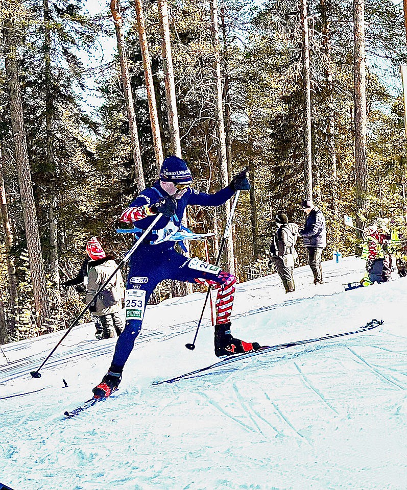 Euelle Browne competes in the European Youth Ski-Orienteering Championships in Posio, Finland in March. (Photo provided by GNC)