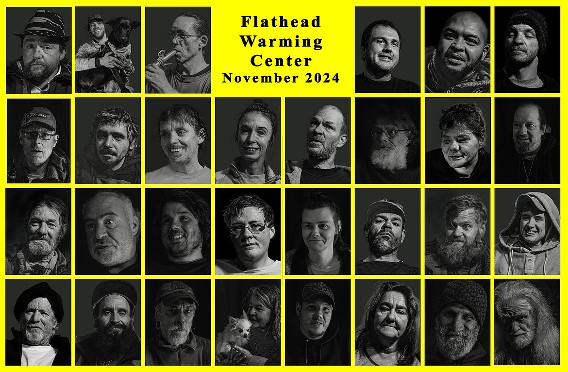 A collage of portraits from the project.