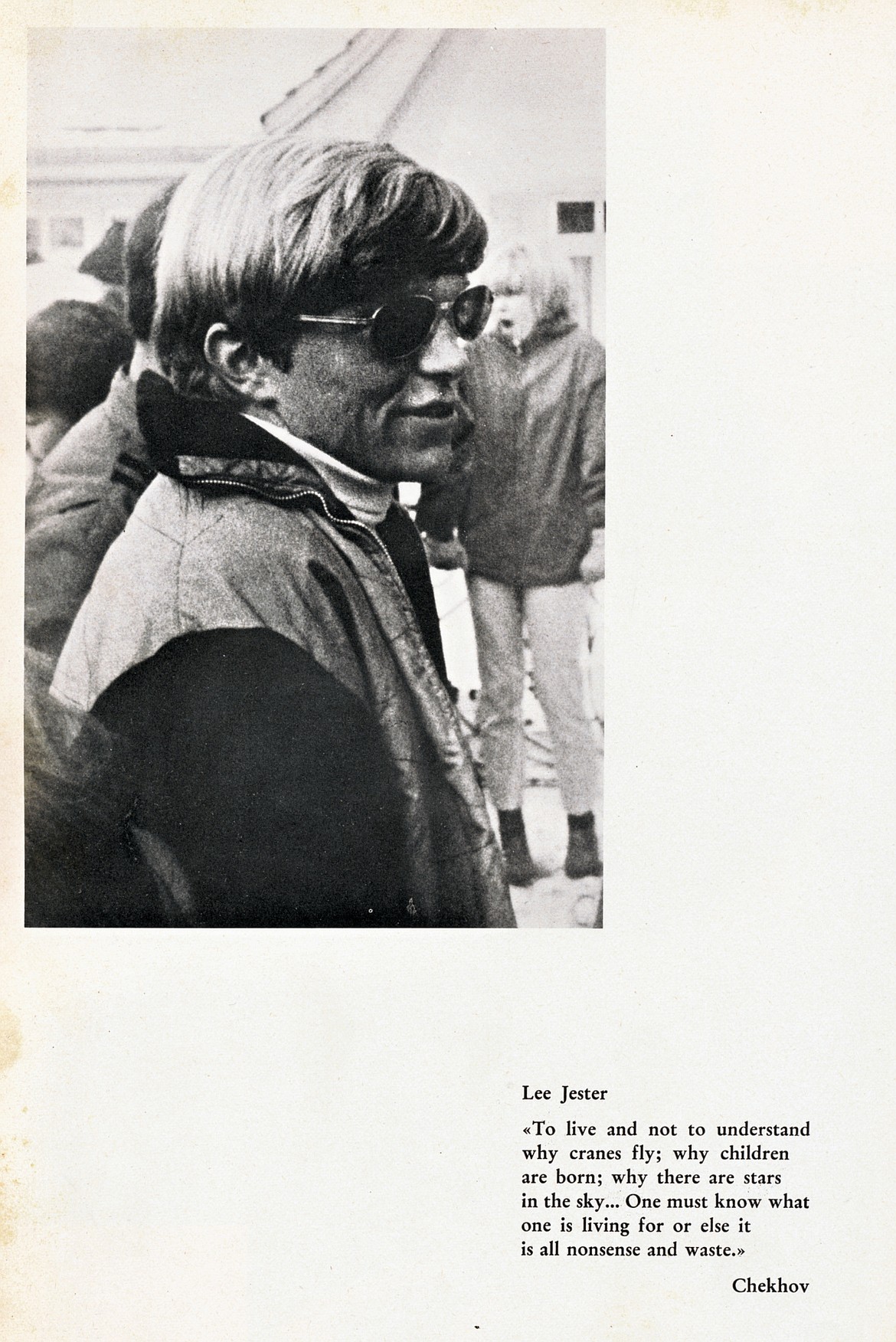 Lee Jester in his high school yearbook.