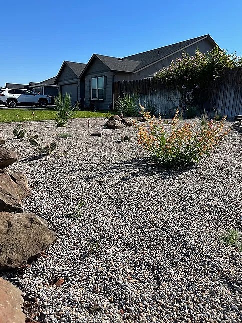 This arrangement of rocks and native plants was done through the Columbia Basin Conservation District’s Heritage Garden Program.