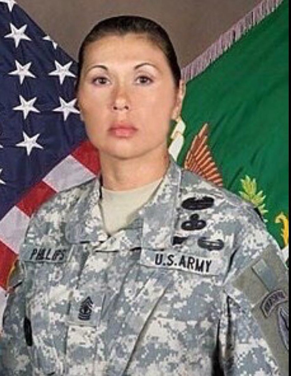 Nancy Phillips is seen here in her last command photo before she retired from the U.S. Army in 2009.