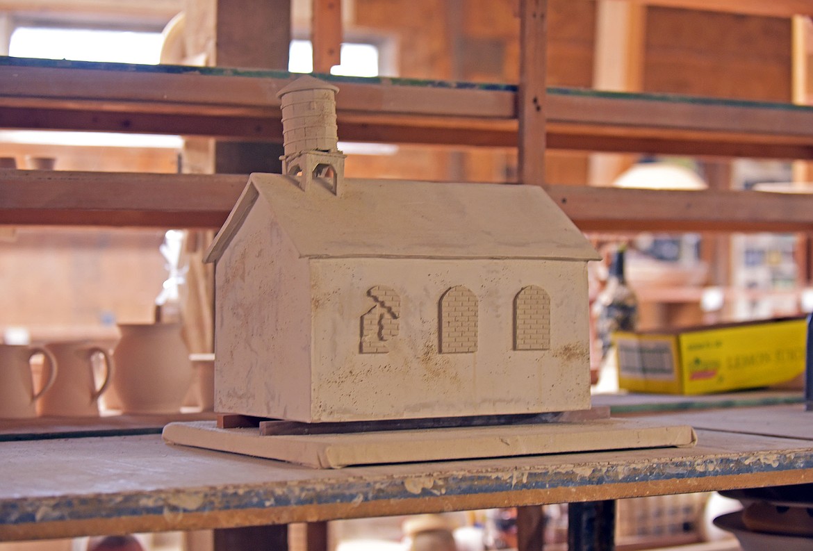 A sculptural work in progress at Gilfillan's Twin Bridges studio. (Julie Engler/Whitefish Pilot)