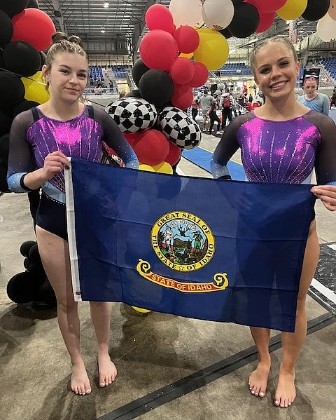 Courtesy photo 
GEMS Athletic Center platinum and diamond gymnasts competed at the regional championships in Salem, Ore., the weekend of April 25-27. Diamond Kylie Burg, left, placed 2nd in the All Around with a 36.55 and 3rd on bars with a 9.1. Diamond Evelyn Oswell placed 7th in the All Around with a 35.95 and is Regional Vault Champion with an 8.975 and 2nd on Floor with a 9.55.