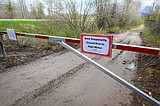 High water gate closed at Blankenship