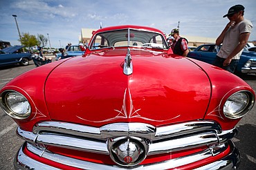A 1950 custom Ford at the Car and Cycle Show and Shine held by the Vietnam Veterans of America Northwest Montana Chapter 1087 at the Kalispell Center Mall on Saturday, May 10. (Casey Kreider/Daily Inter Lake)
