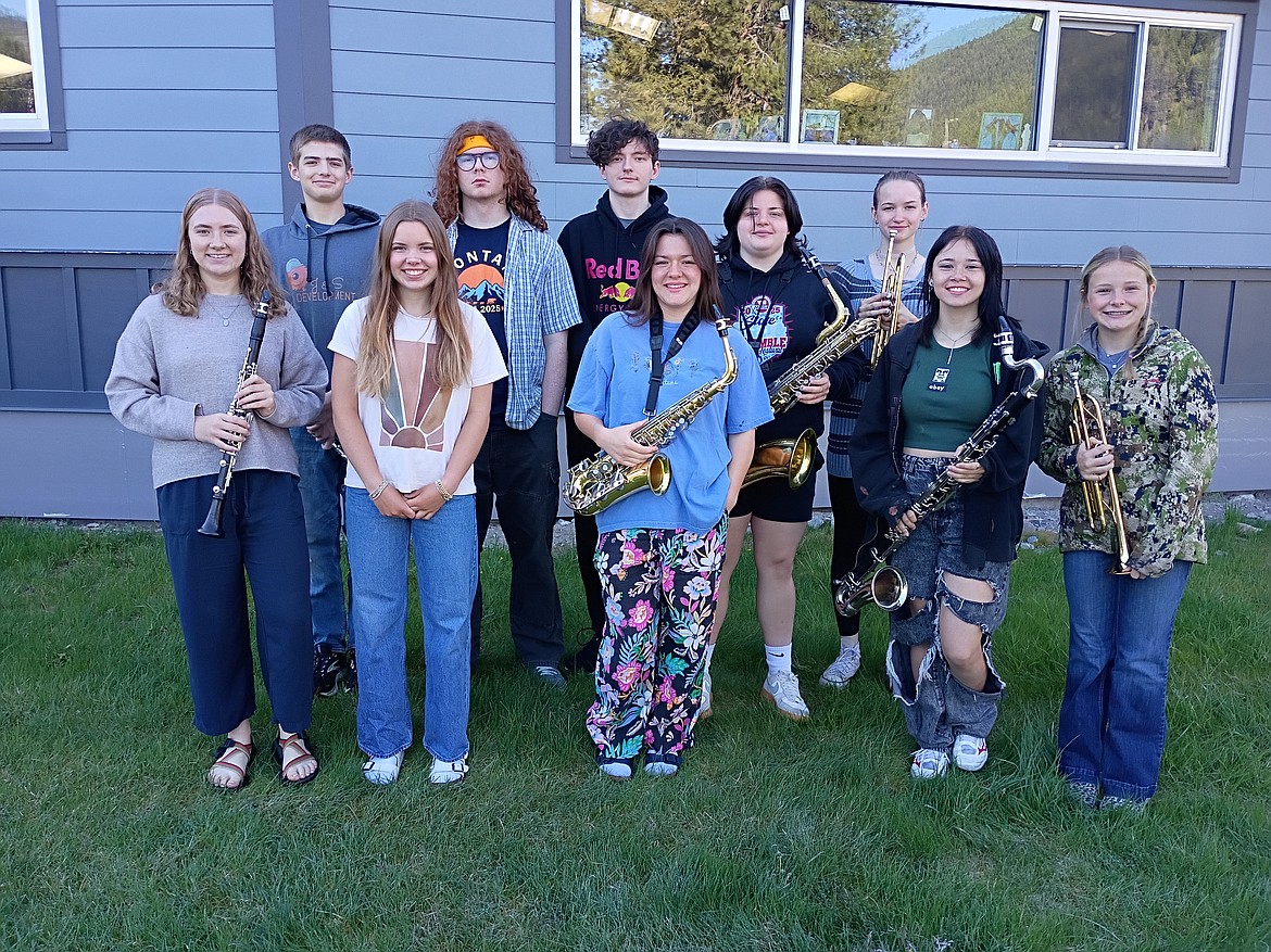 From left, Lane Digiando, Tyler Brown, Perri Jasper, Caelen Pittsley, Janet Best, Addi Martin, Juliette Evans, Violet Blanco, Trina Azure, and Lily Jasper. Not pictured are Kynzie Pierce, Cayden Churchwell, and Abby Wheeler. (Debbie Merrill photo)