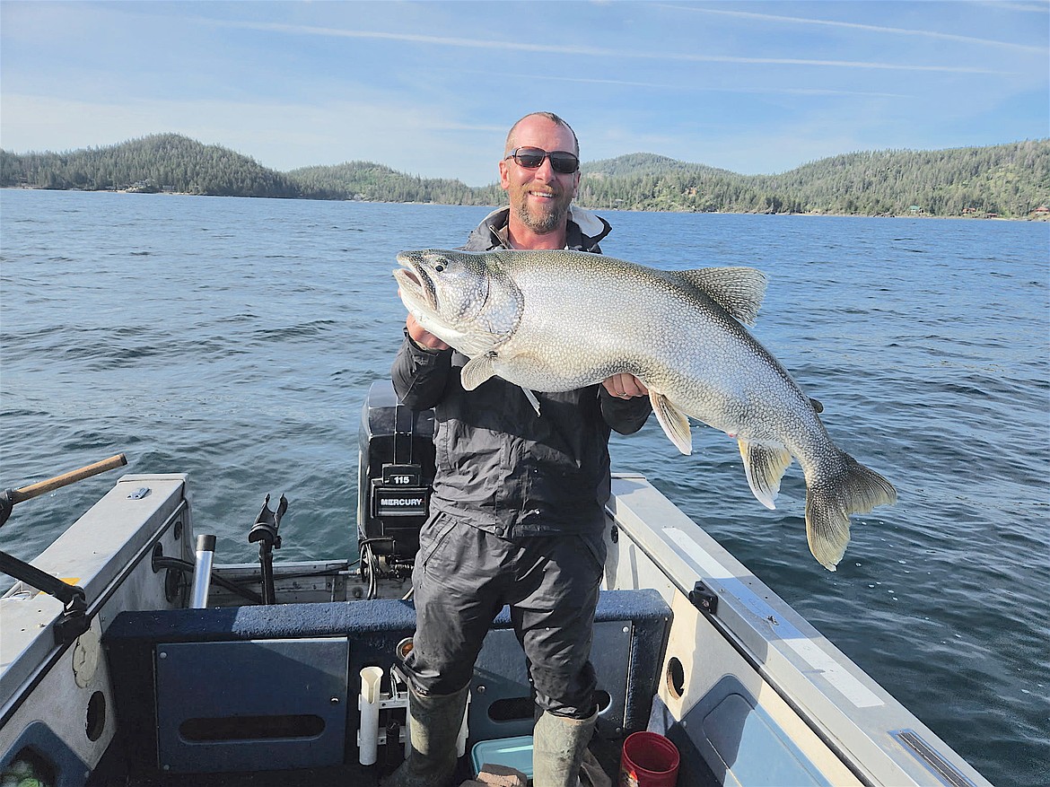 Tristan Persico of Missoula turned in Spring Mack Days' largest lake trout entry at 38.25 inches and 22.66 pounds. (CSKT Fisheries)