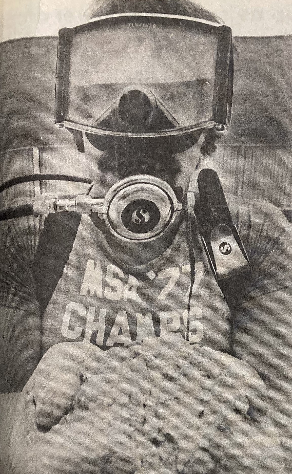 Larry Schwenke donned scuba gear after Mount St. Helens erupted May 18, 1980.
