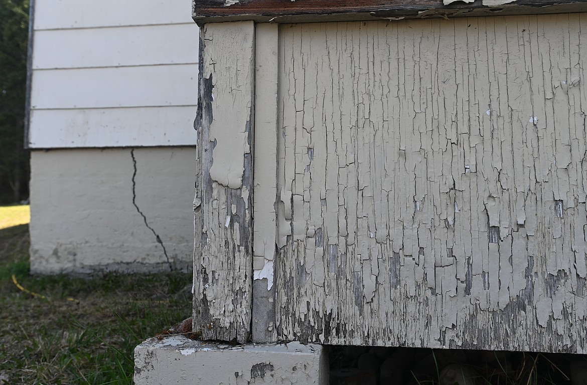Flaking paint was among Susan Horner-Till's chief concerns. The paint is likely lead-based and needs to be covered or removed. (Hailey Smalley/Daily Inter Lake)