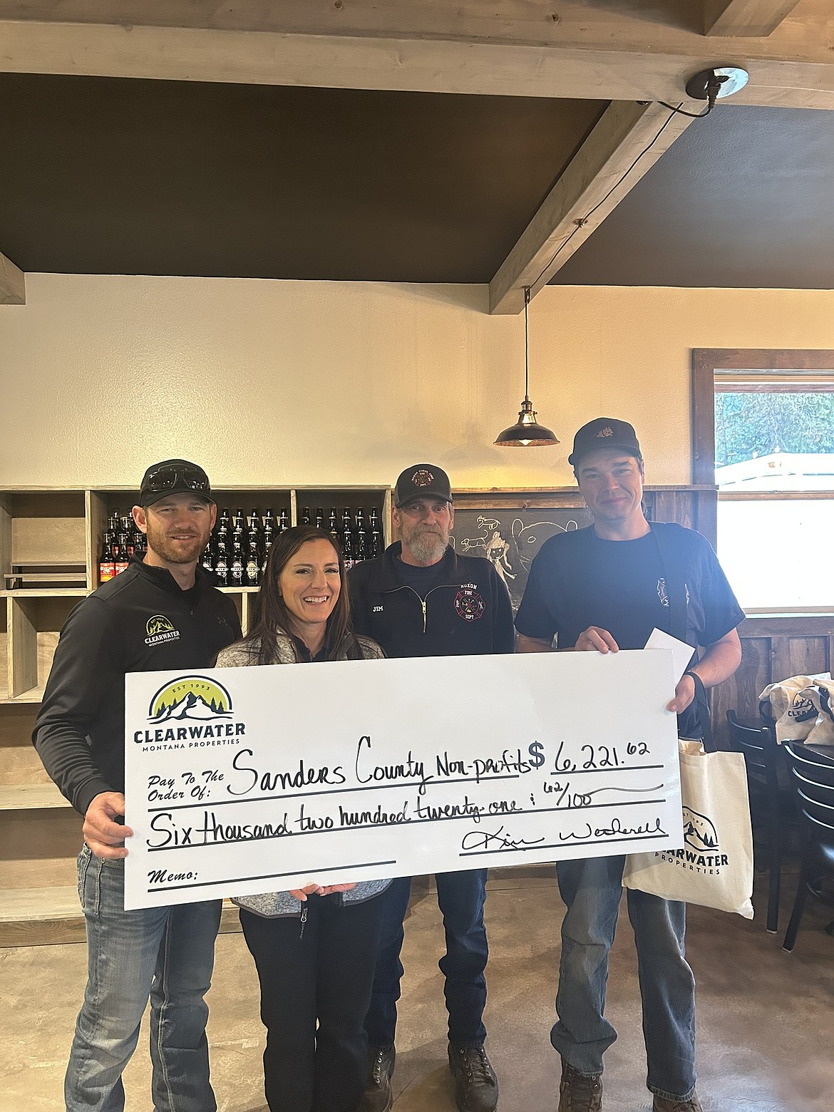 Clearwater Montana Properties agents recently made donations to nonprofits in Sanders County.