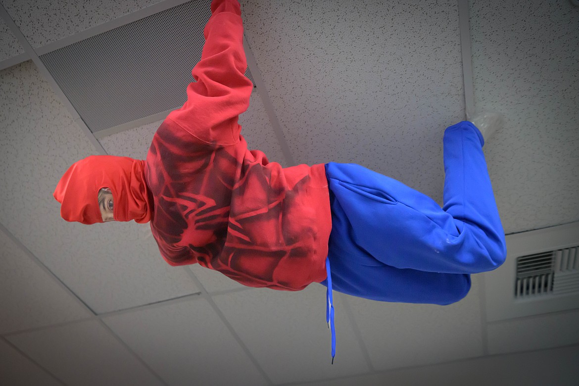 3-D art created by Kaylee Warta and Eleanor Bebb titled "Spider Man." (Tracy Scott/Valley Press)