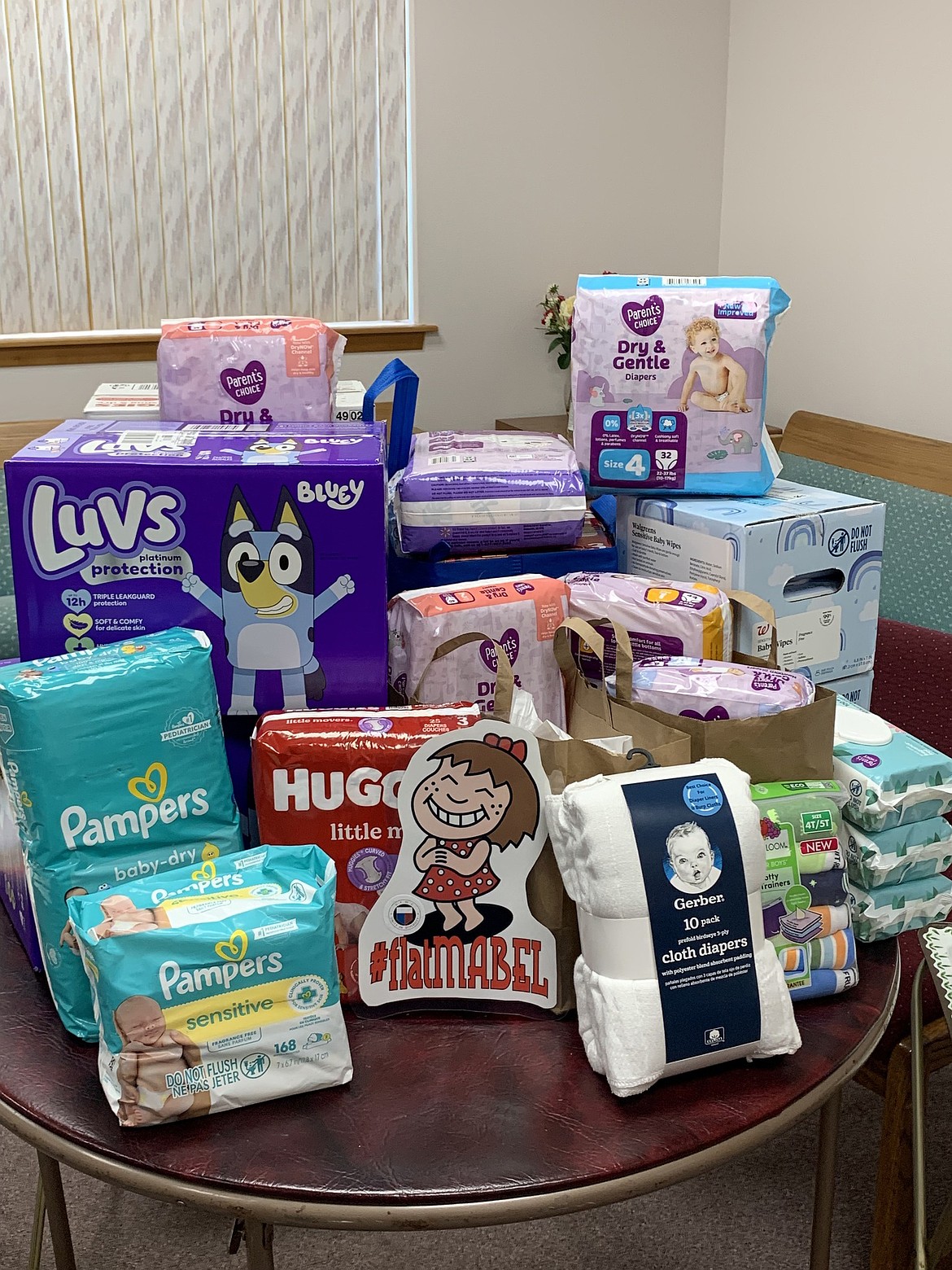 Members of the Moses Lake Woman’s Club collected 600 diapers and 30 packs of baby wipes in March for New Hope. The collection was part of a statewide drive by the General Federation of Women’s Clubs, which collected more than 12,000 diapers.