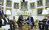 Trump confronts South African leader with baseless claims of the systematic killing of white farmers