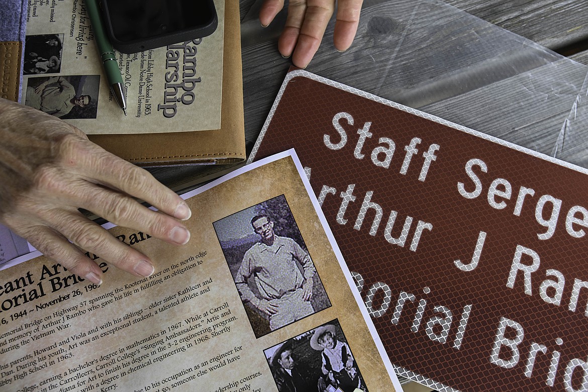 Photos of Staff Sergeant Arthur J Rambo, a Libby native who was killed during the Vietnam War. (Kate Heston/Daily Inter Lake)