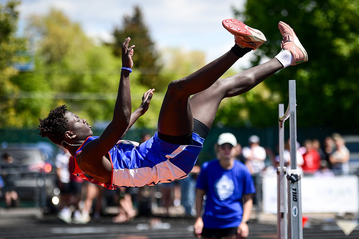 Bigfork's Tamret Savik clears 6' for a fourth-place finish in the boys high jump at the Class A state track and field meet at Legends Stadium on Saturday, May 24. (Casey Kreider/Daily Inter Lake)