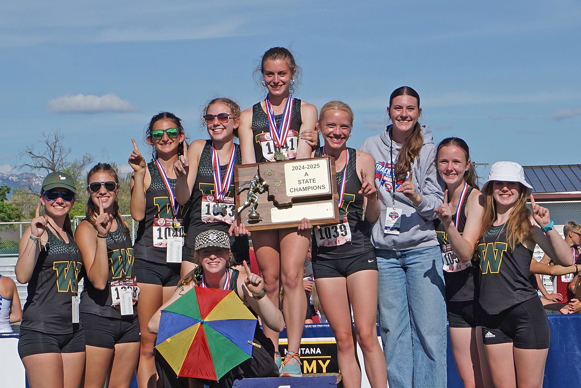 Whitefish women's track and field takes the state title. (Matt Weller photo)