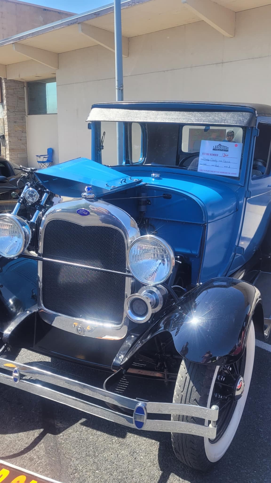 A classic Ford glows under the Basin sunshine Saturday.