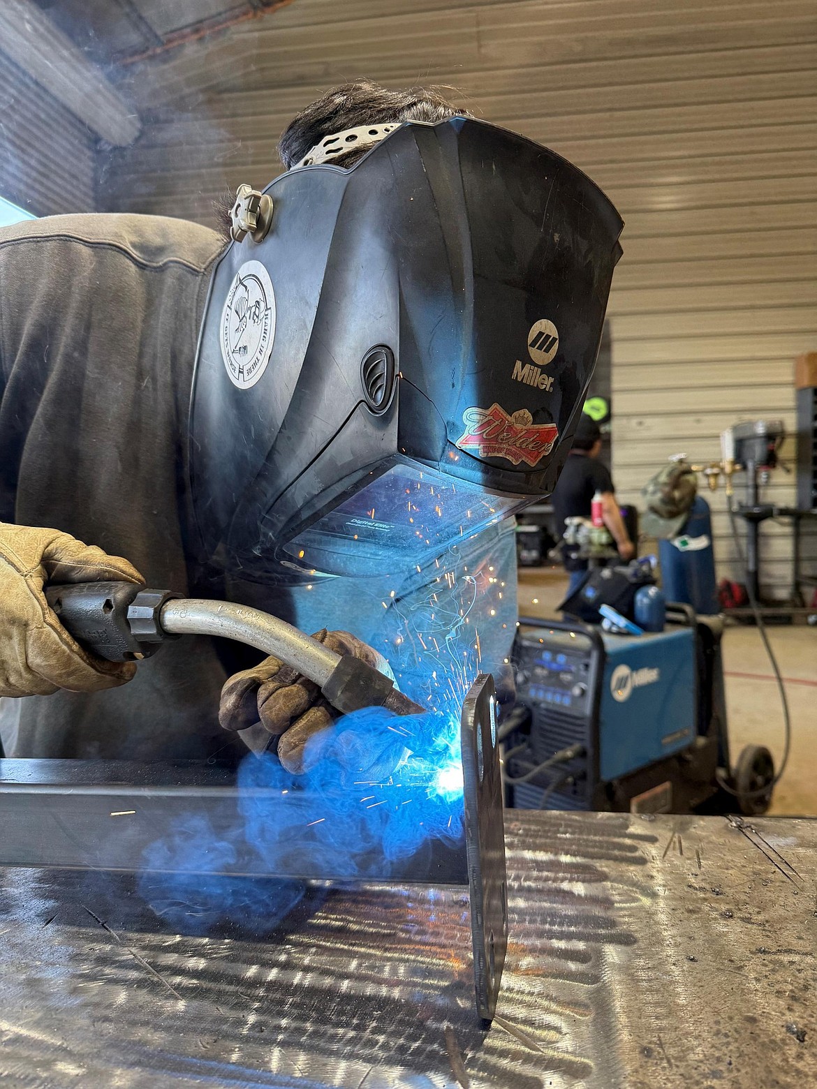 Welders from Miner Services volunteered the metal fabrication for the new Moses Lake fountain.