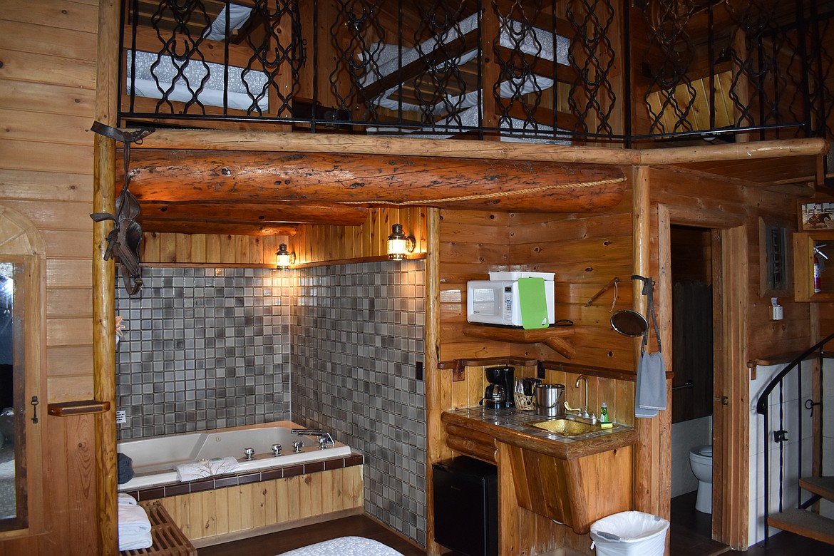 The cabins at the Soap Lake Natural Spa and Resort include hot tubs with both tap water and mineral water from Soap Lake.