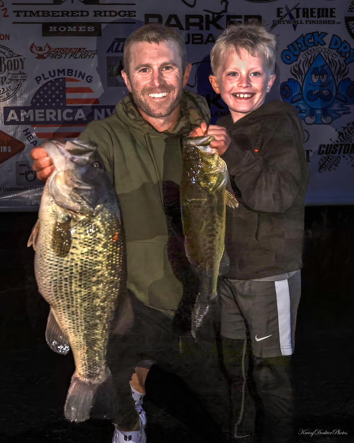 Matt Palmer and Lane Palmer caught a two-fish total weight of 13.64 pounds in the May 23 bass tourney on Lake Coeur d'Alene.