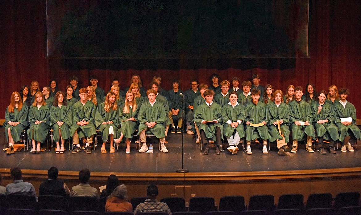 Whitefish High School seniors are awarded scholarships at the Whitefish Performing Arts Center on Monday, May 19. (Kelsey Evans/Whitefish Pilot)