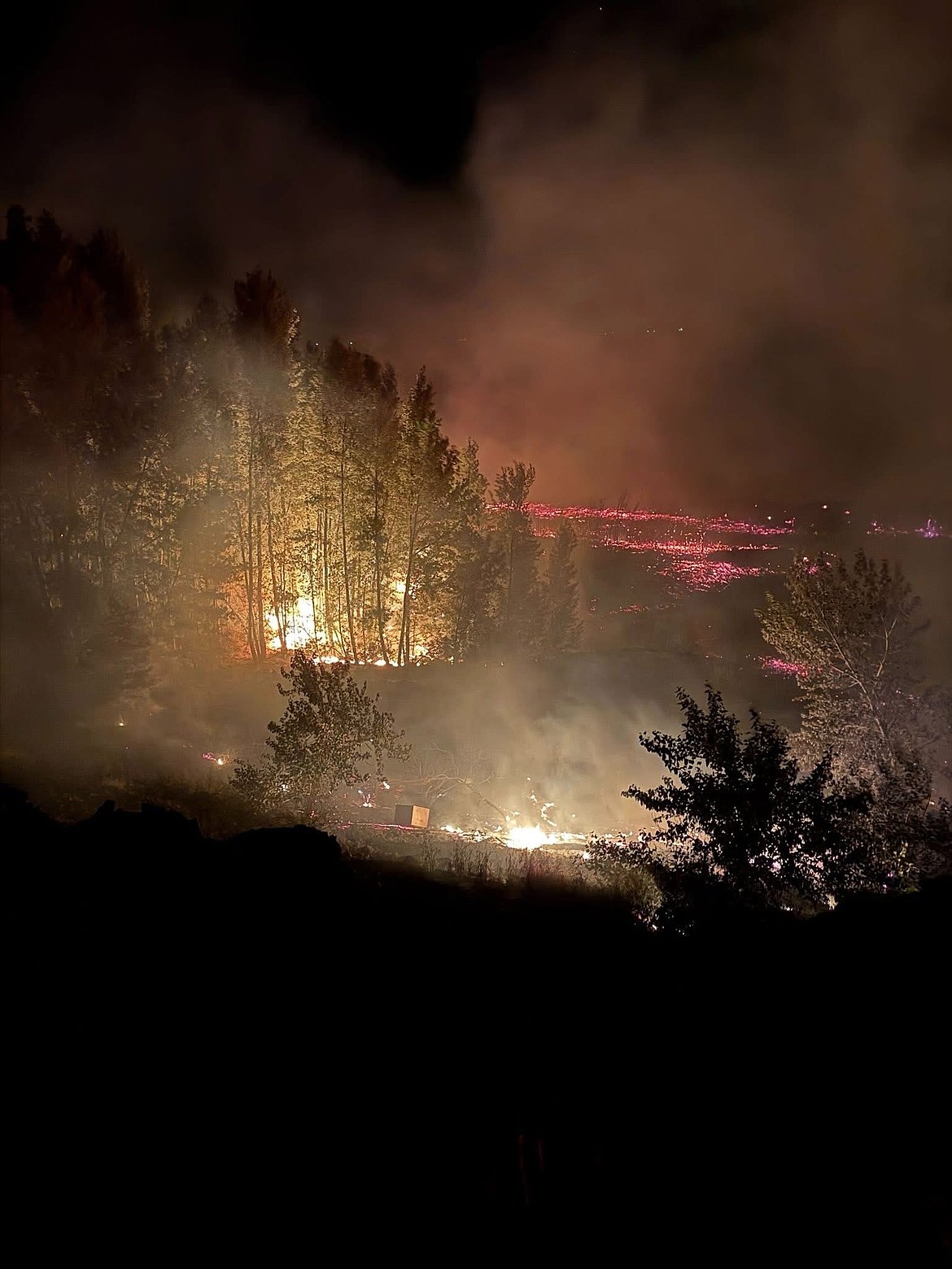 On Saturday, Grant County Fire District 13 was dispatched to a fire located just north of Ephrata in the 1900 block of Highway 28 West. The blaze started as a controlled burn Sunday morning that was not fully extinguished and spread to nearby vegetation from high winds. The fire scorched around six acres and is fully contained.