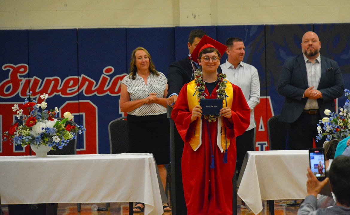Anthony Dodd, along with 22 other seniors, proudly received their diplomas from Superior High School during their graduation ceremony on Sunday, June 1. (Mineral Independent/Amy Quinlivan)