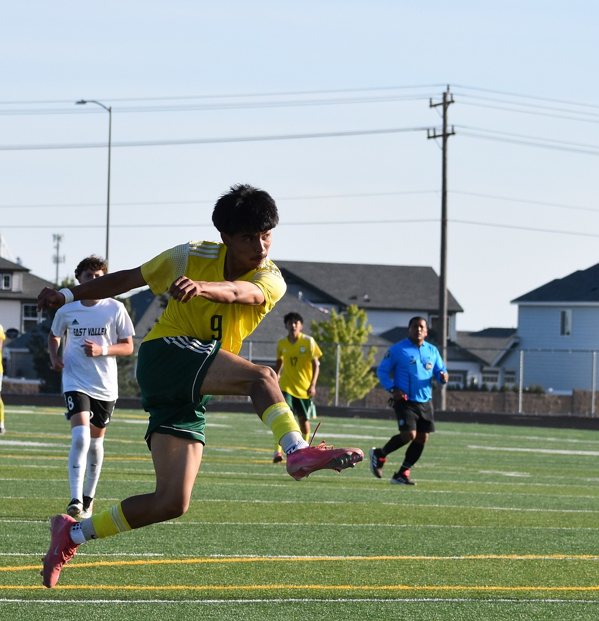 Jacks’ Ken Morales making an attempt at the goal during their playoff game against East Valley. This year was the team’s first year back in the 2A and were able to earn third in the districts and made it into the state tournament.