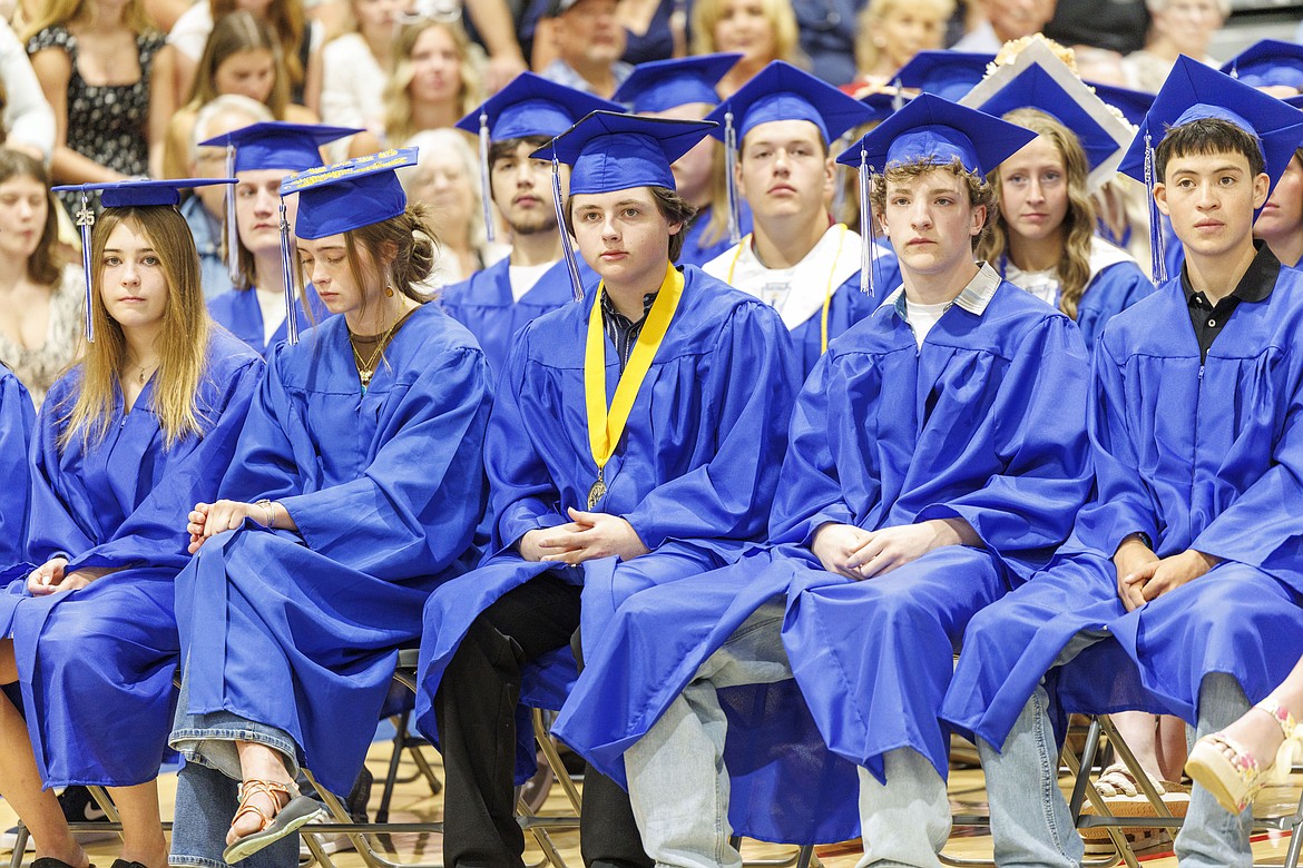 Grads at the Bigfork High School 2025 graduation ceremonies.