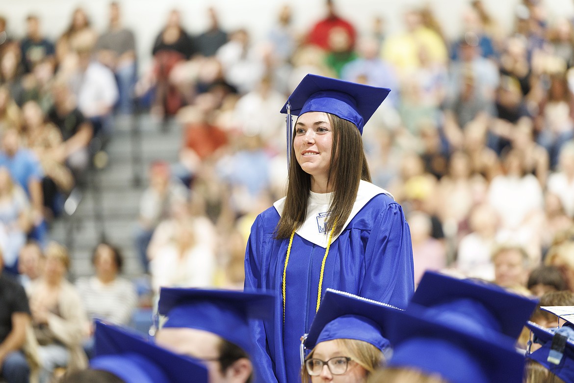 Breaden Gunlock receiving accolades at the Bigfork High School 2025 graduation ceremonies.