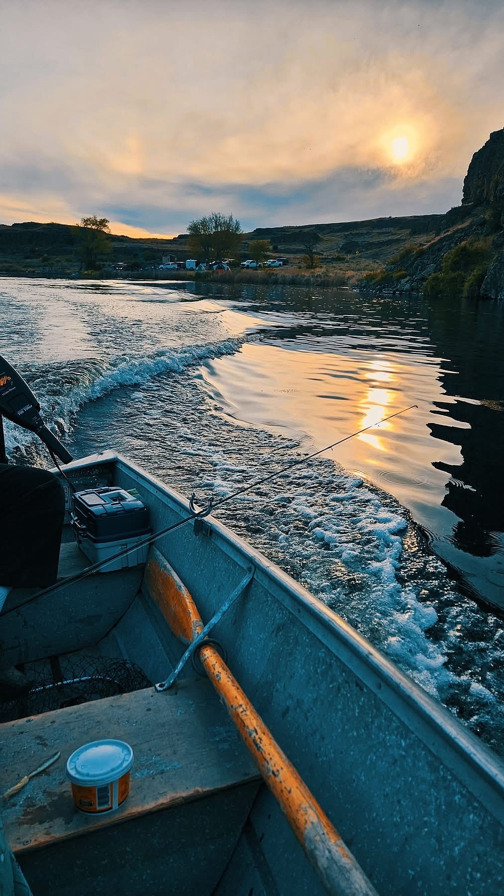 Sunset on the water, Lincoln County