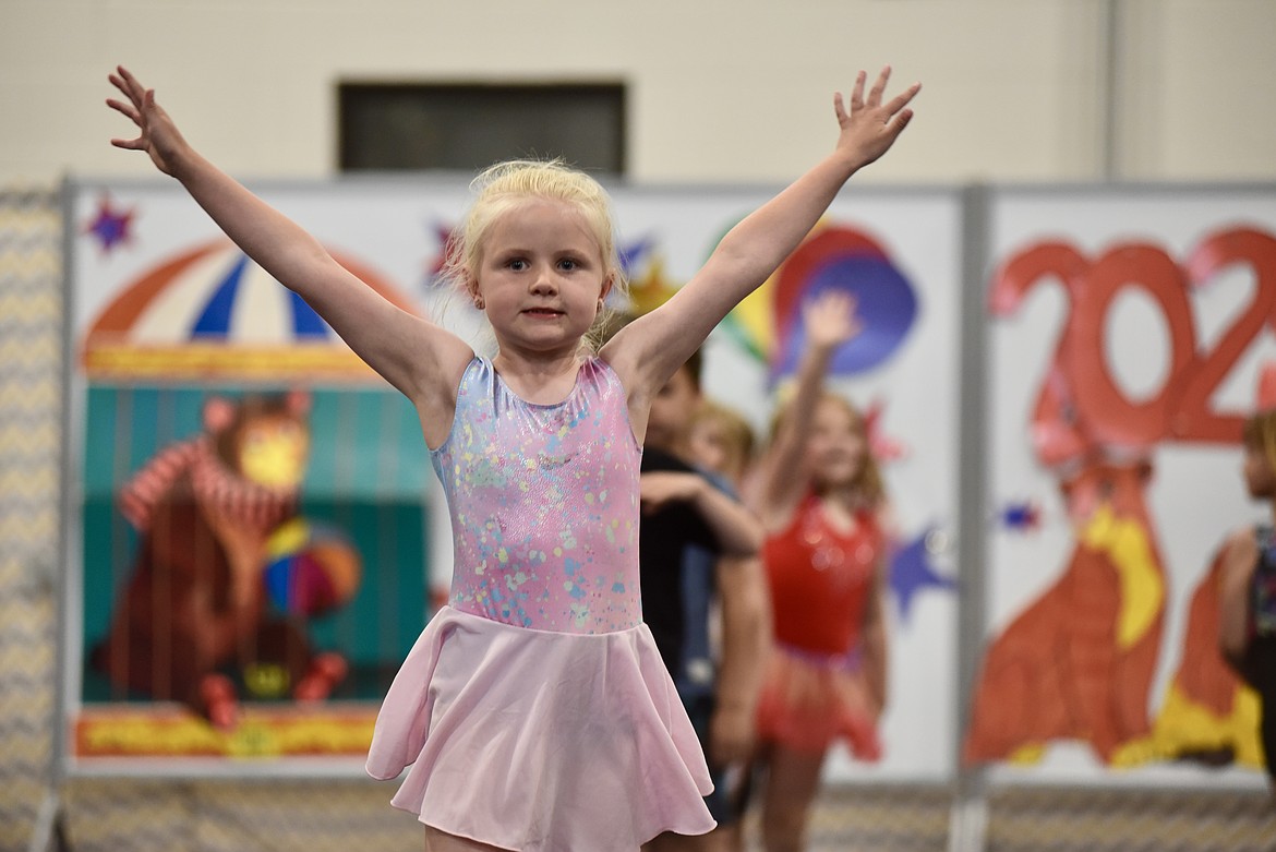 Kaitlyn Fayle wows the crowd at the Muldown Elementary kindergarten circus on Monday, June 9, 2025. (Matt Baldwin/Whitefish Pilot)