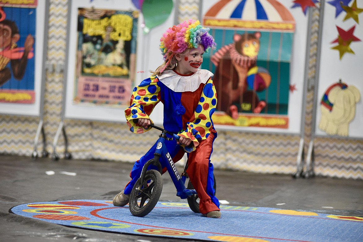 Clowning around at the Muldown Elementary kindergarten circus on Monday, June 9, 2025. (Matt Baldwin/Whitefish Pilot)