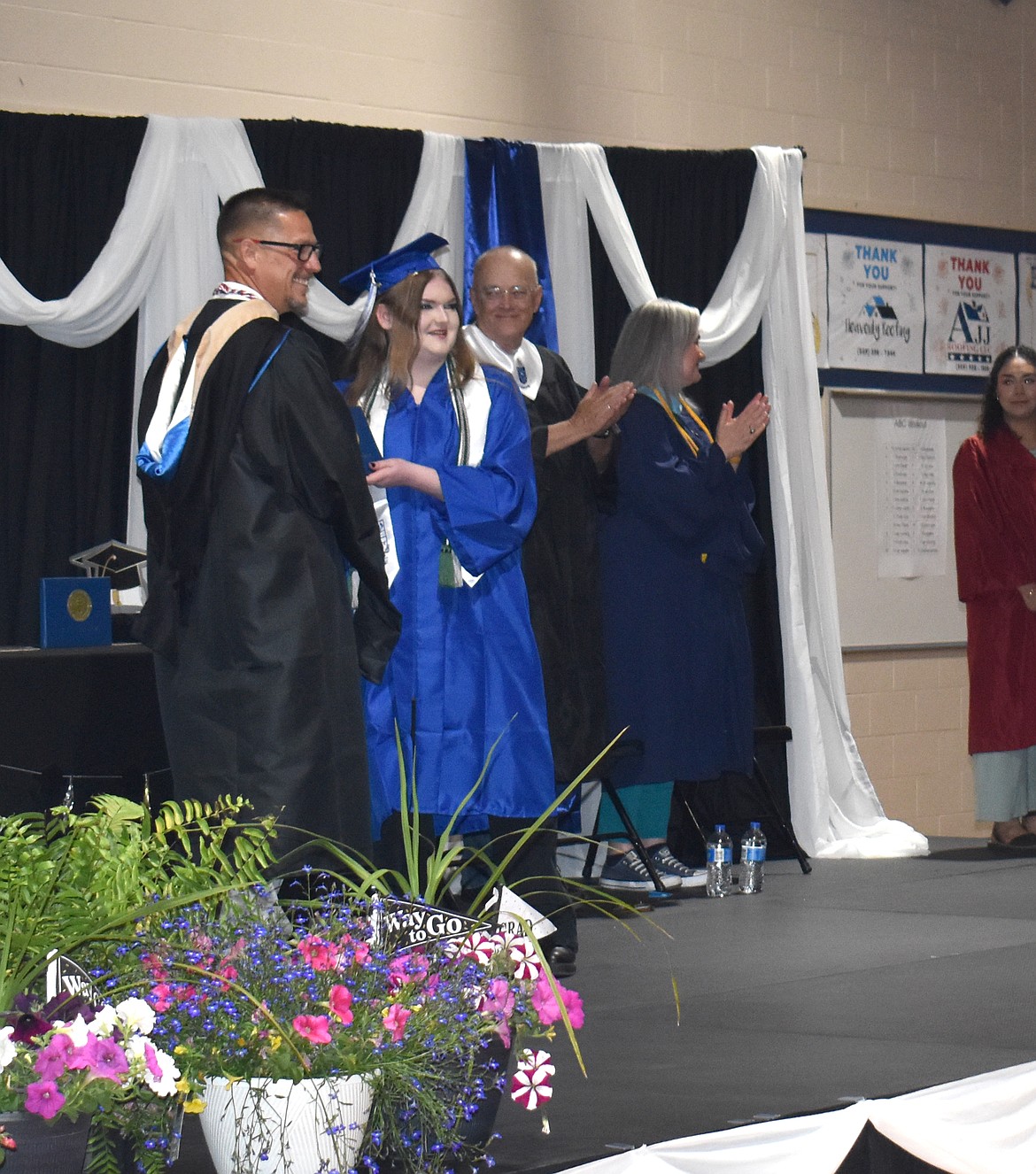 A Soap Lake senior receives her diploma May 31.