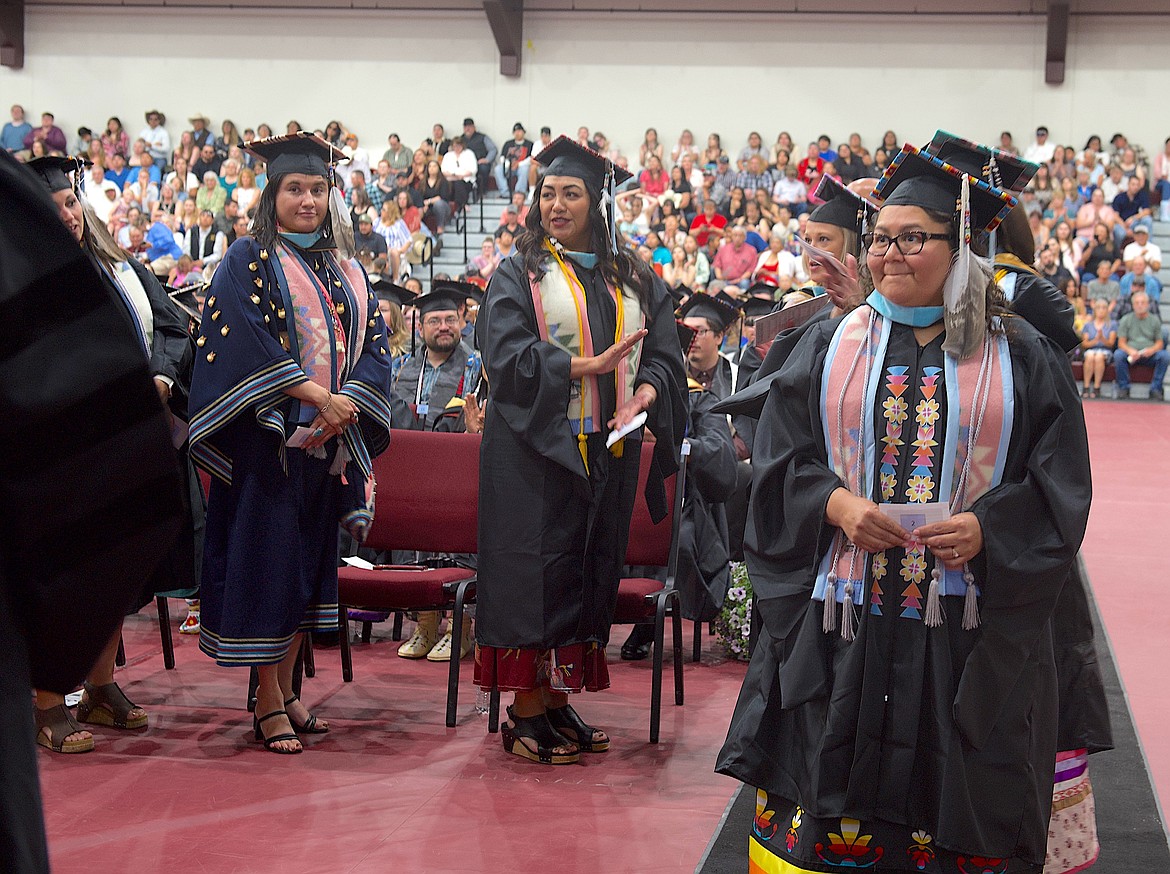 Years of hard work culminated in master's degrees, presented Saturday during SKC's commencement. (Kristi Niemeyer/Leader)