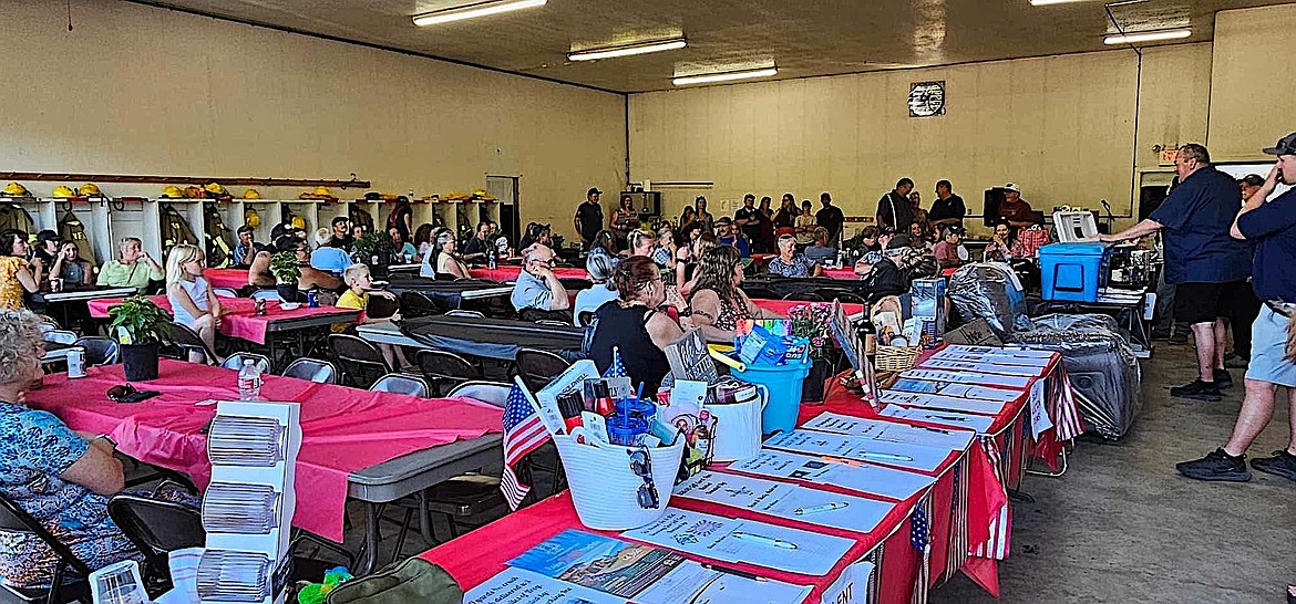 Troy's Mike Lidgett was the Master of Ceremonies at the Troy Fire Auxiliary's fundraising event Saturday, June 7, 2025, at the fire hall. (Courtesy photo)