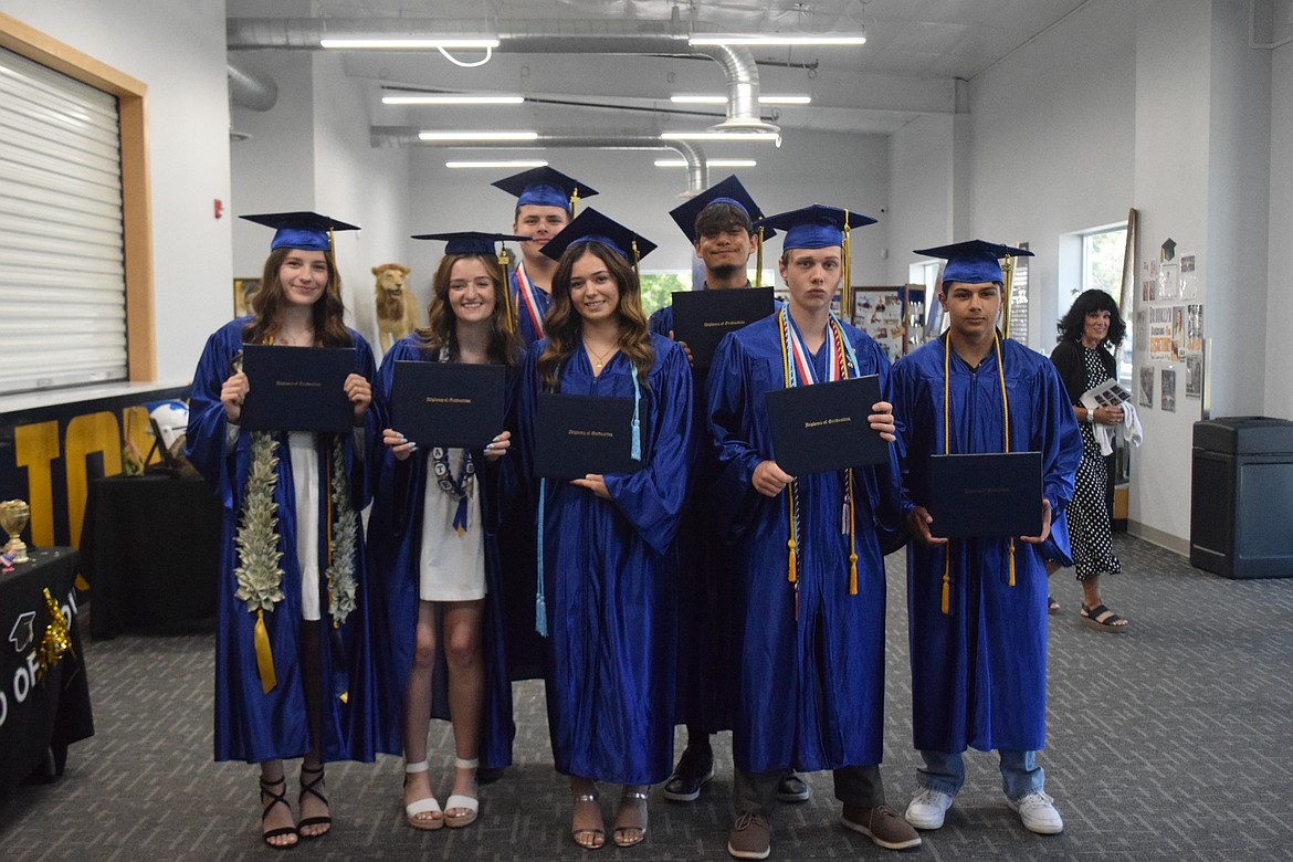 The seven graduates of Moses Lake Christian Academy.