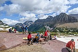 On Glacier Park's Going-to-the-Sun Road, motorists on one side, cyclists on the other