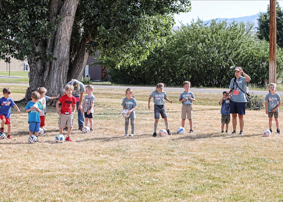 Plain's Alliance Church held its Soccer and Art Camp last week with about 109 kids registered. Kids could choose soccer or art for the week. The school provided the snacks, The Mangie Moose donated art supplies and the Plains Soccer Association donated use of their equipment. Studs also donated supplies. (Photo provided)
