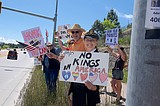 More than 300 attend Polson's No Kings protest