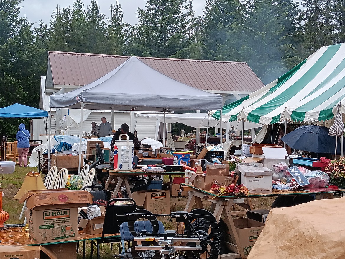 Items for sale at the DeBorgia Schoolhouse Yard Sale and Flea Market.