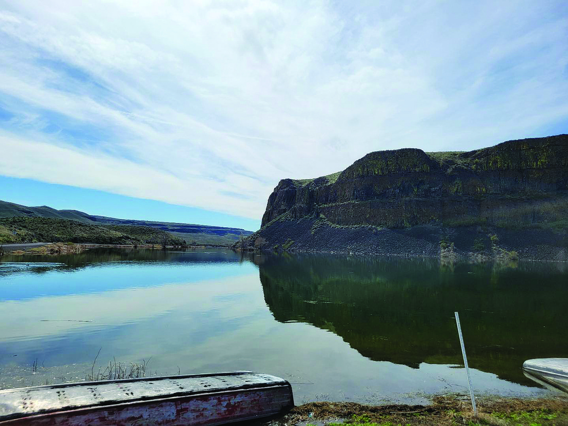 A picture taken from the shore of Jameson Lake. Jack’s Resort allows vacationers to go out and enjoy recreation such as fishing.